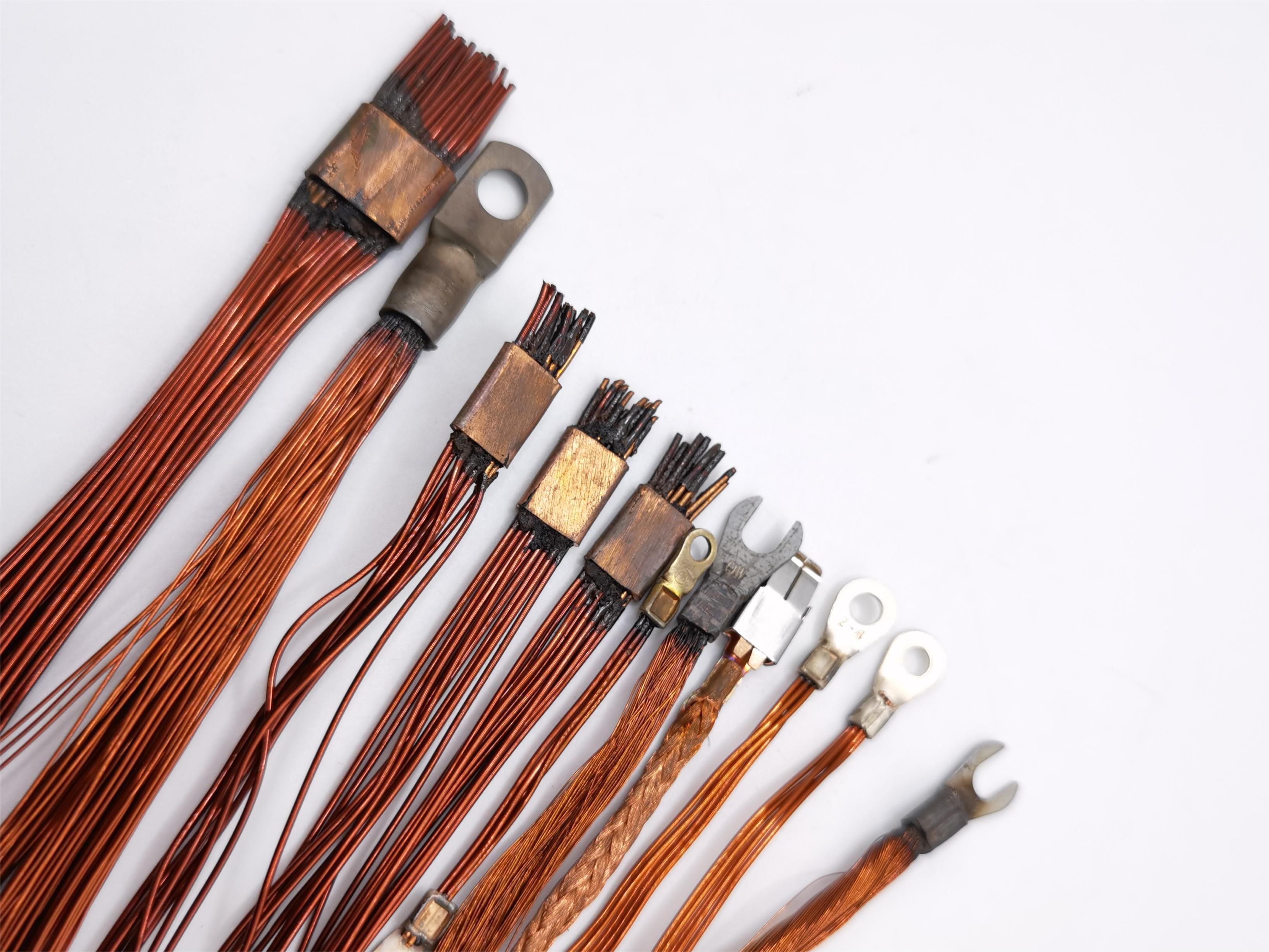 线束压方铜线压方焊接工艺样品