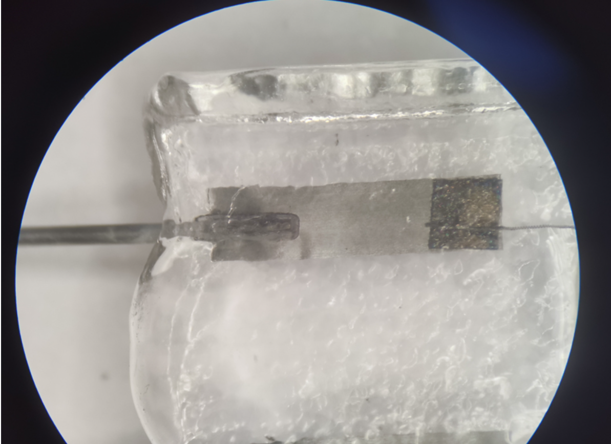 钨丝与金属片焊接工艺样品