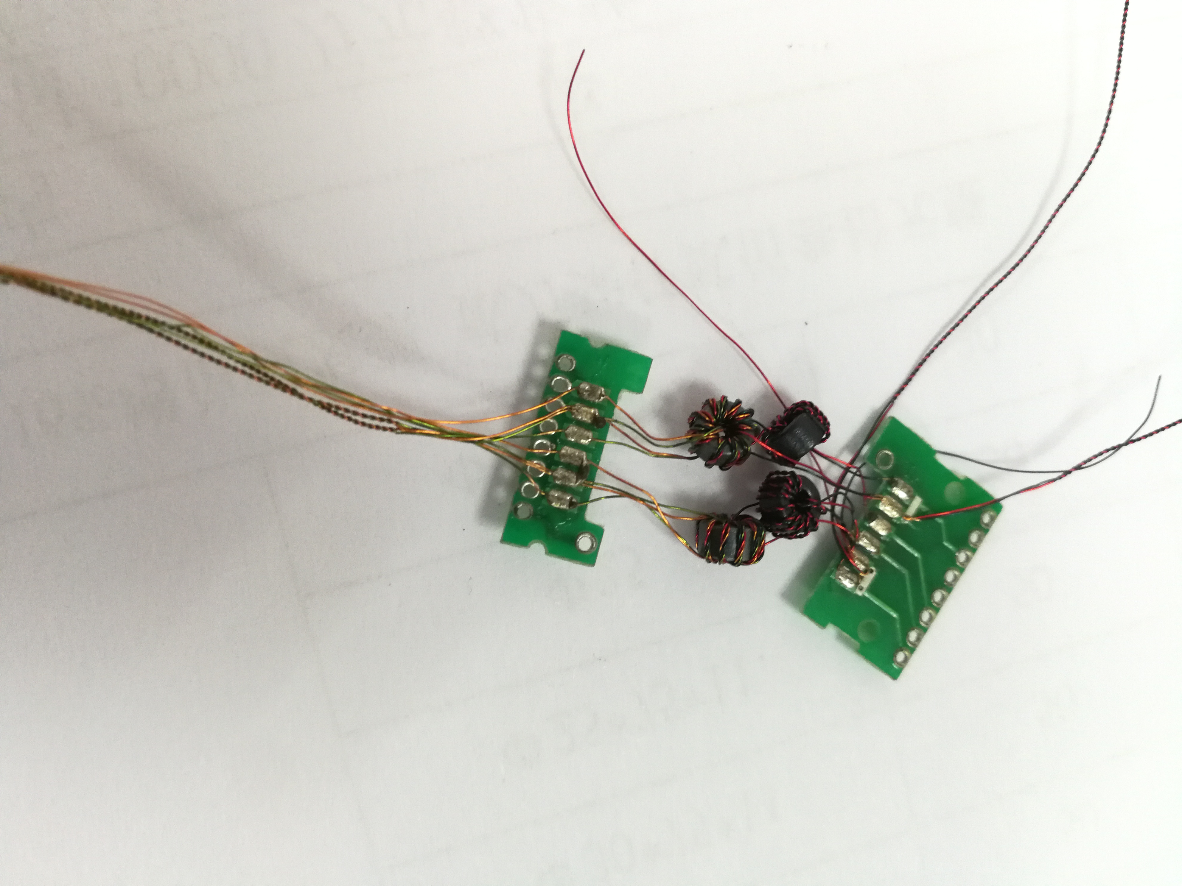 网络变压器滤波器焊接机漆包线与PIN脚PCB焊接样品