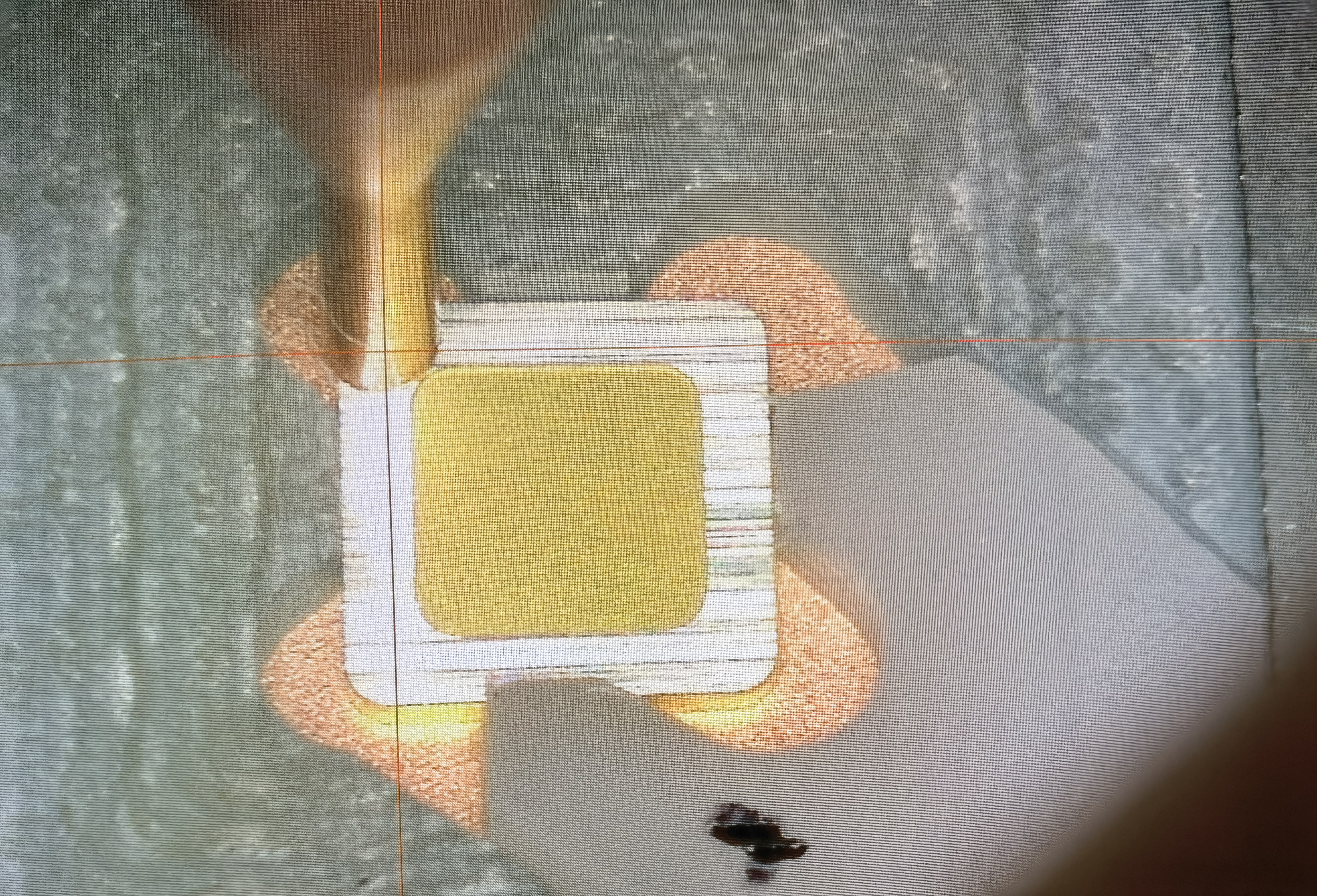 预置金锡盖板焊接样品_电阻焊接设备